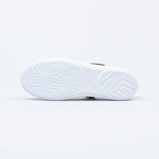 532234-29 Туфли-балетки для девочки кожаные для девочки бронзовый фото №3