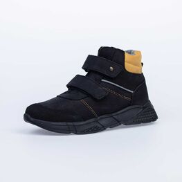 552150-33 Ботинки утепленные для мальчика для мальчики чер-жел