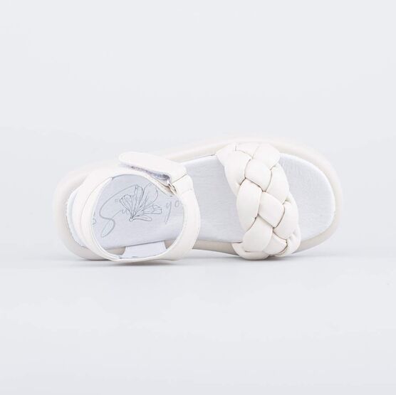 523068-21 Босоножки для девочки для девочки бежевый фото №4