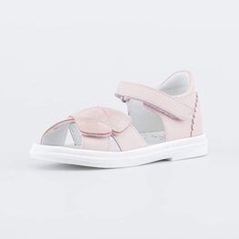 322155-21 Нарядные босоножки из натуральной кожи для девочки розовый