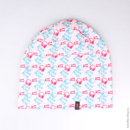 07811059-10 Шапка двойная розовая для девочки розовый