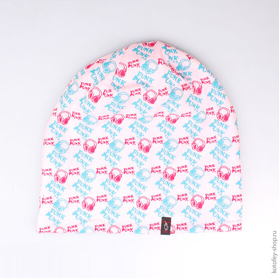 07811059-10 Шапка двойная розовая для девочки розовый