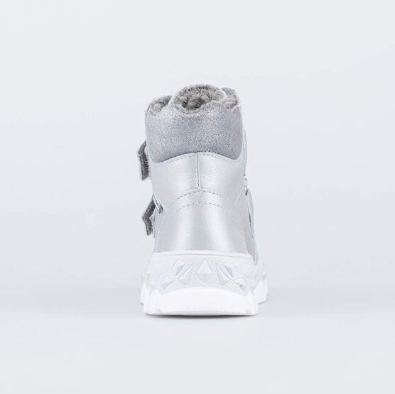 152360-42 Зимние ботинки на липучках для девочки для девочки серебристый фото №5