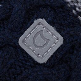 07711382-40 Шапка на завязках для мальчика для мальчики серый + синий фото №3