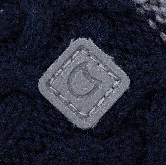 07711382-40 Шапка на завязках для мальчика для мальчики серый + синий фото №3