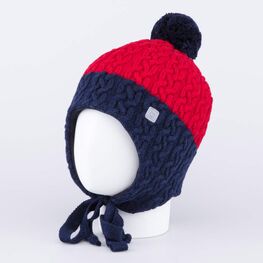 07711382-41 Шапка на завязках для мальчика для мальчики красный+синий