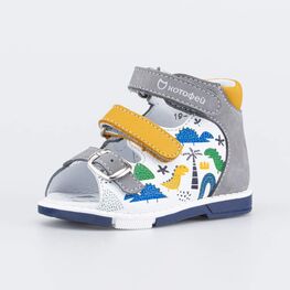 022150-23 Сандалии для первых шагов Динозаврики для мальчики разноцветный