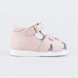 022152-21 Кожаные сандалии Первые шаги Котенок для девочки розовый фото №2