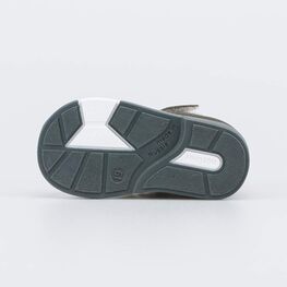 022153-21 Кожаные сандалии Первые шаги Африка для мальчики белый + оливковый фото №3