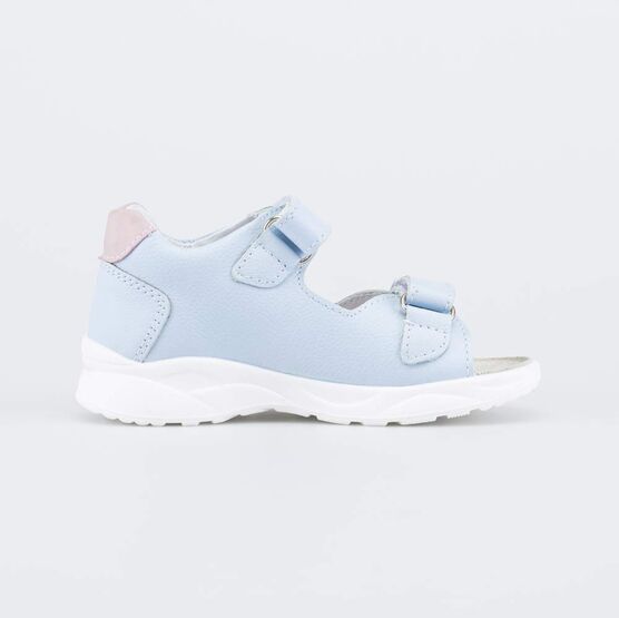 322160-23 Кожаные босоножки Нежно-голубой для девочки голубой фото №2