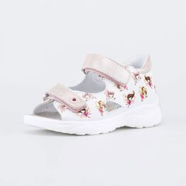 322172-24 Кожаные сандалии для девочки Фея для девочки белый