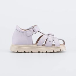 322188-22 Кожаные сандалии на липучках Нежная Лаванда для девочки сиреневый фото №2