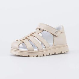 322189-21 Кожаные сандалии Бежевая карамель для девочки бежевый