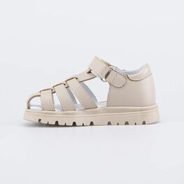 322189-21 Кожаные сандалии Бежевая карамель для девочки бежевый фото №2