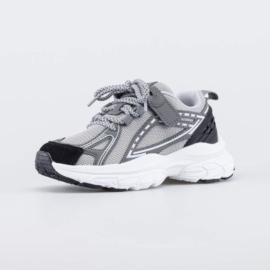 644493-13 Серые кроссовки для мальчика-подростка для мальчики серый + черный