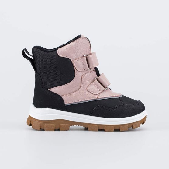 354073-52 Зимние ботинки для девочки для девочки розовый + черный фото №2