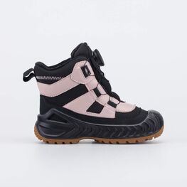 354976-41 Мембранные ботинки с Softshell и быстрой шнуровкой для девочки черный + розовый фото №2