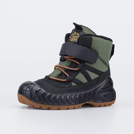 354977-42 Зимние мембранные ботинки Суперзащита для мальчики оливковый + черный