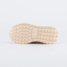 344498-21 Кожаные кроссовки на липучках для девочки для девочки серо-розовый фото №3