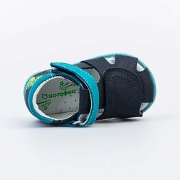 022132-21 Сандалии кожаные для мальчика для мальчики син-бир фото №4