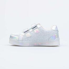 534032-72 Полуботинки с LED-подсветкой на подошве для девочки серебрист. фото №2