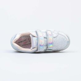 534032-72 Полуботинки с LED-подсветкой на подошве для девочки серебрист. фото №4