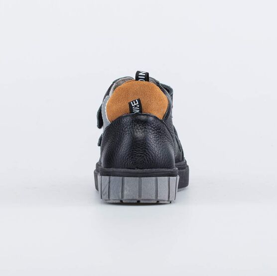 552285-22 Кожаные ботинки на липучках для мальчики черный фото №5