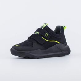 532278-21 Полуботинки на липучках для мальчики черный