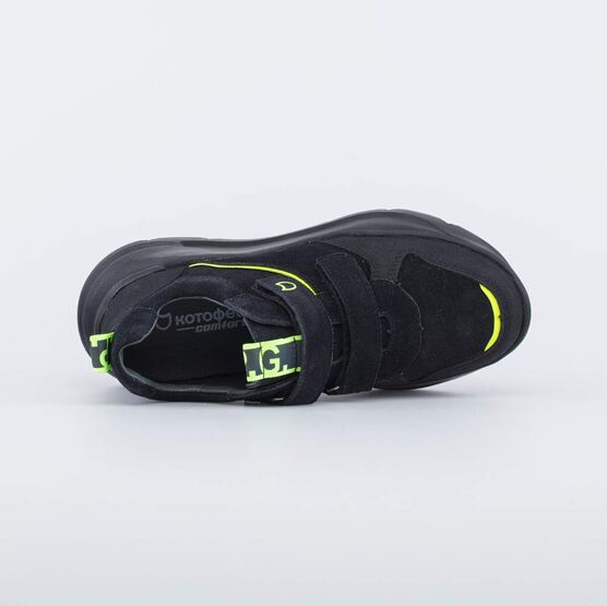 532278-21 Полуботинки на липучках для мальчики черный фото №4