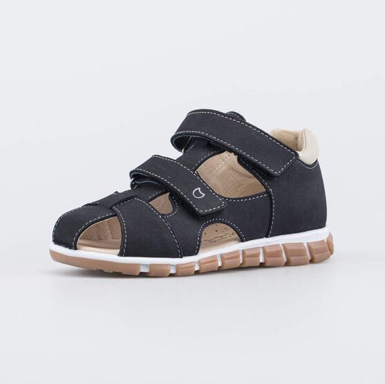 522192-23 Кожаные сандалии для мальчика черный для мальчики черный + бежевый