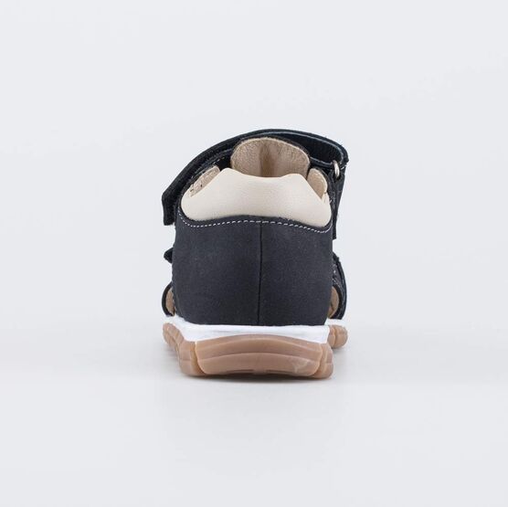 522192-23 Кожаные сандалии для мальчика черный для мальчики черный + бежевый фото №5