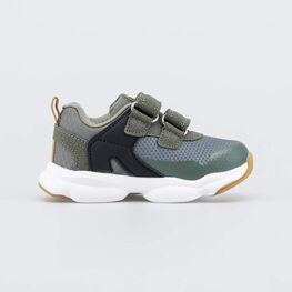 144234-71 Детские кроссовки на липучках для мальчики оливковый фото №2