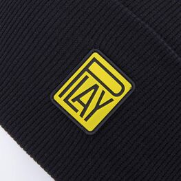 07711904-42 Хлопковая шапка в рубчик PLAY для мальчики черный фото №3