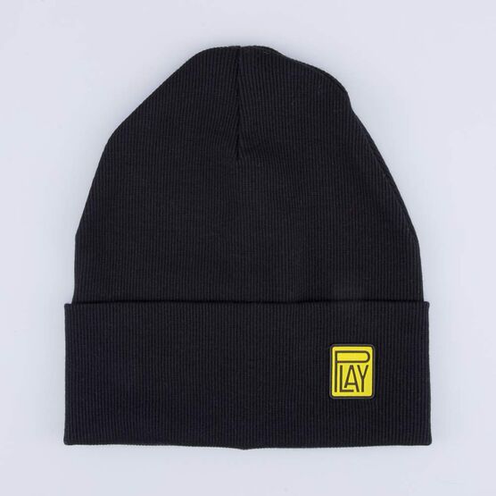 07711904-42 Хлопковая шапка в рубчик PLAY для мальчики черный фото №4