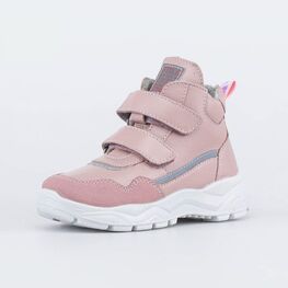 152316-38 Демисезонные ботинки на липучках STYLE розовые для девочки розовый