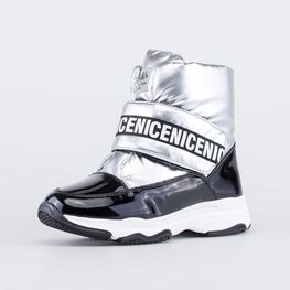 654047-43 Сапожки-дутики для девочки для девочки серебристый