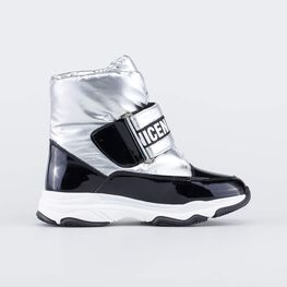 654047-43 Сапожки-дутики для девочки для девочки серебристый фото №2