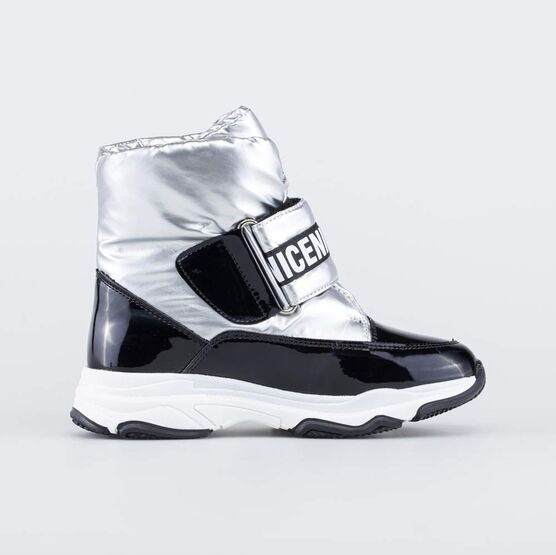 654047-43 Сапожки-дутики для девочки для девочки серебристый фото №2