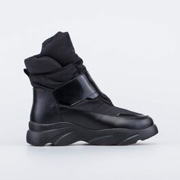 754059-41 Полусапожки-дутики для девочки для девочки черный фото №2