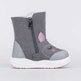 367127-42 Валенки на молнии Спящая Лама для девочки серый фото №2