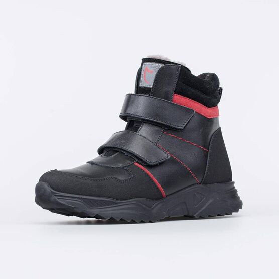 Зимние ботинки на липучках для мальчика-подростка для мальчики цвет черный  купить за 6990 в интернет-магазине Котофей с доставкой: цена, фото,отзывы