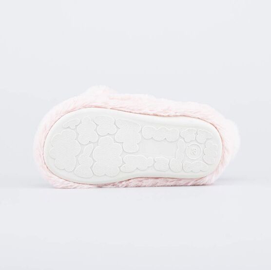 331289-11 Пушистые тапочки Маленький зайка для девочки розовый фото №3