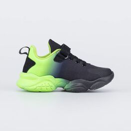 344385-73 Кроссовки для мальчика SoftShell для мальчики черный + салатовый фото №2