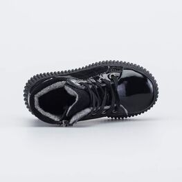 352387-31 Утепленные ботинки для девочки Звездочки для девочки черный фото №4