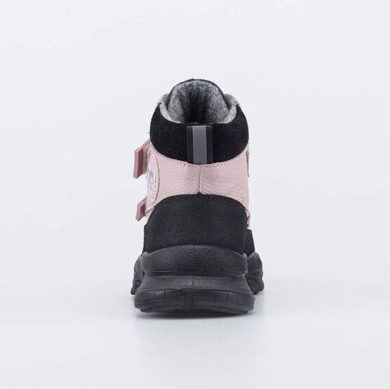 152400-32 Кожаные ботинки утепленные 1936 для девочки розовый + черный фото №5