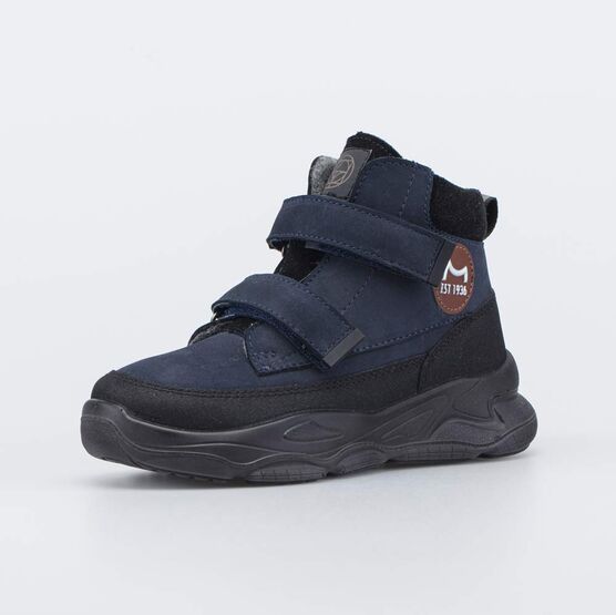 152400-34 Кожаные ботинки утепленные 1936 для мальчики темно-синий