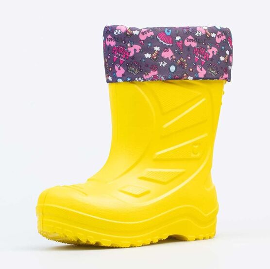 265001-18 Резиновые сапоги для девочки жел-фук