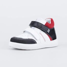 352378-22 Кожаные ботинки на липучках для мальчики белый