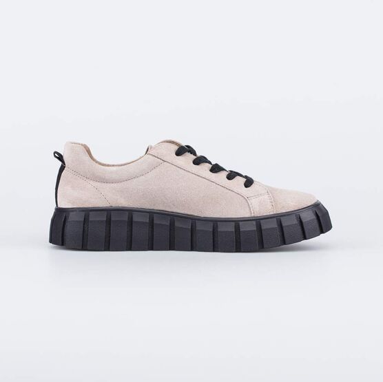 732361-23 Полуботинки из натурального велюра для девочки бежевый фото №2