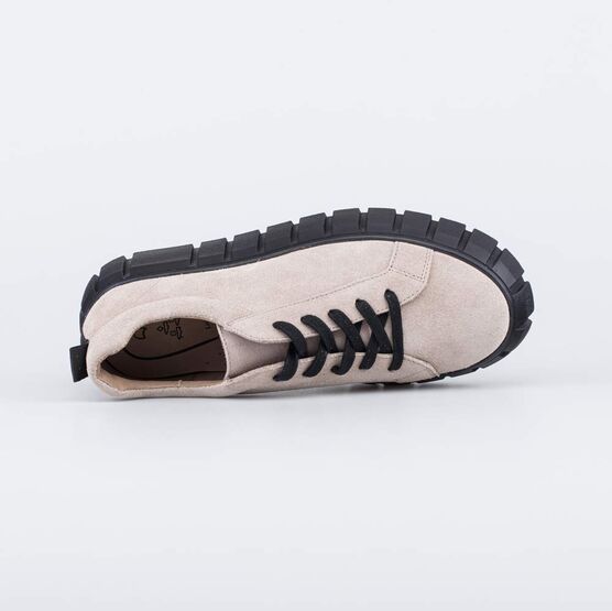 732361-23 Полуботинки из натурального велюра для девочки бежевый фото №4